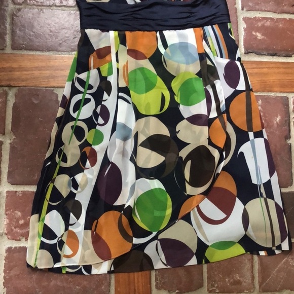 Anthropologie Faux Wrap Dress - Moulinette Soeurs - Geometric Circles - Size 2 - Picture 5 of 7